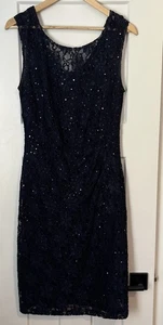 Connected Apparel Etuikleid Damen Größe 10 Marineblau Ärmellos Pailletten Spitze Party " - Bild 1 von 13