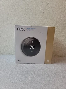 Nest 3rd Generation Learning Programmable Thermostat T3016US Black Color - Picture 1 of 3