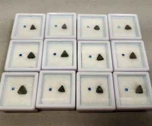 12 Benitoit natürliche Kristall und Edelstein Sets, San Benito Co., CA, #brc12 - Bild 1 von 3