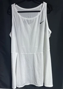 Nike Women 2X Court Dri-FIT Advantage Tennis Dress White DB6630 Pickleball NWOT - Picture 1 of 5