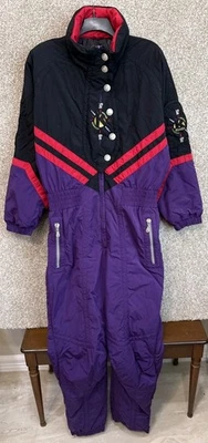Vintage Kaelin Ski Suit One Piece Snowsuit Snow Bib Retro 80s Womens Size 12 - Image 1 of 4
