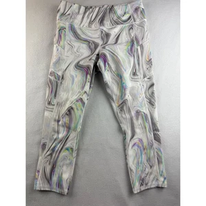 Athleta Works Women's Capri Leggings Size Small Swirl Marble Print Pockets - Picture 1 of 5