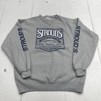 Sudadera Pullover Vintage Stroud's Kansas City Gris Choke Pollo Adultos Grande Foto 1 de 4