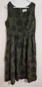 Papershadow By Dogstar Linen Blend Dot Dress Size 12 VGC - Picture 1 of 6