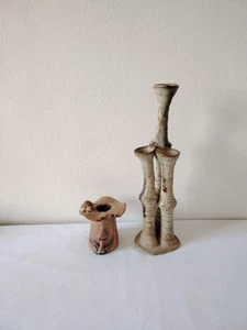 Mushroom Pottery Vase X 2 - Picture 1 of 12