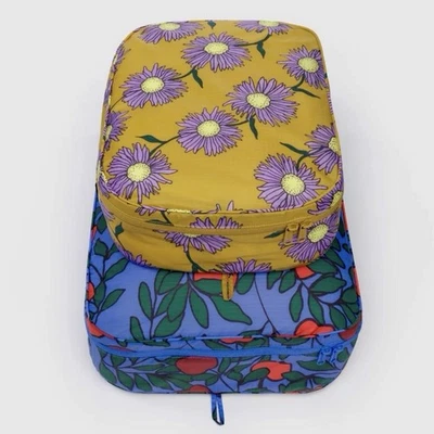 NEW! Baggu *LARGE* PACKING CUBE SET in “Night Orchard” — Recycled Nylon Ltd. Ed. - Image 1 of 4