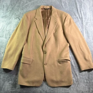 VTG Brooks Brothers 100% Camel Hair Blazer Jacket Classic Menswear 46L USA - Picture 1 of 9
