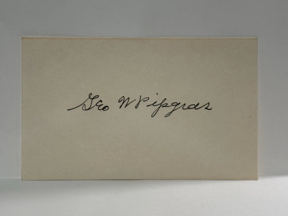 George Pipgras Original Signed Autograph, 3x5 Index Card, NY Yankees, 1923-33 - Image 1 of 1