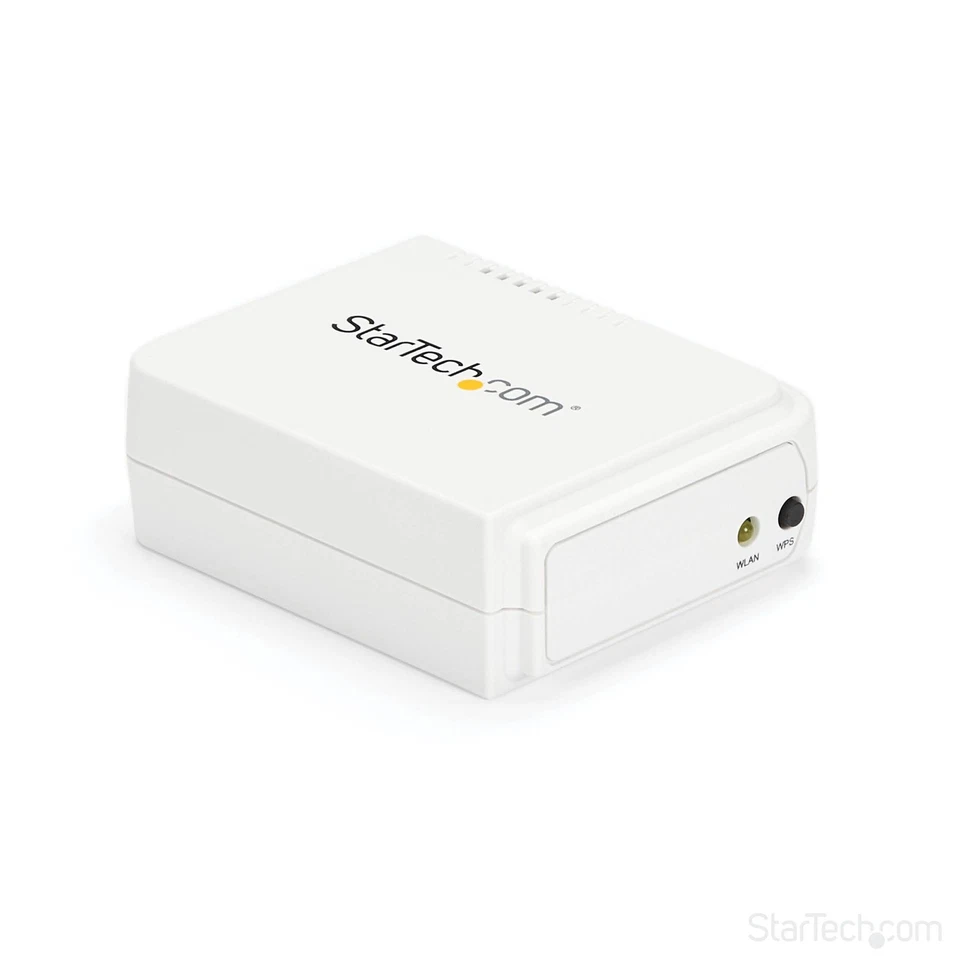 StarTech.com 1 Port USB Wireless N Network Print Server with 10/100 Mbps Etherne - Image 1 of 4