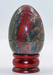 Huevo chakra piedra de sangre verde 100 mm equilibrio energía curación cristal piedra preciosa huevo - Imagen 1 de 10