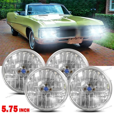 Faros de haz alto/bajo DOT para Buick Electra LeSabre Skylark 4x 5-3/4" 5,75" Foto 1 de 4