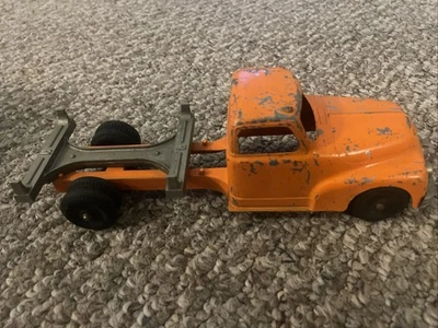 Vintage Hubley Logging Truck 1950's Orange - Image 1 of 4