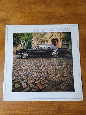 1981 Chrysler Cordoba Original Car Sales Brochure Catalog Vintage - Image 1 of 3