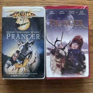 Prancer (1989) & Prancer Returns (2001) VHS Tapes - Christmas Holiday Abe Vigoda - Picture 1 of 9
