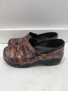 Dansko Women’s Clogs Multicolor Yarn Knit Patent Leather Size 41 11-11.5 - Picture 1 of 6