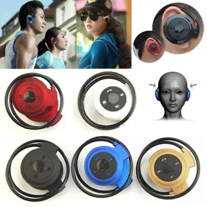 Bluetooth Over-Ear Neckband Wireless Stereo Headphones Mic Handsfree Earphone - Picture 1 of 26