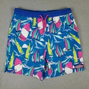 Vineyard Vines Shorts Boys XL Blue Sailboat Print Beach Board Swim Trunks Kids - Picture 1 of 10