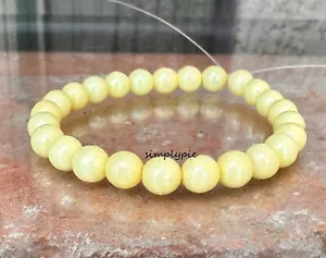 Perline di vetro ceco Jonquil Alabastro 6 mm 25 pz perline rotonde Druk lisce - Foto 1 di 4