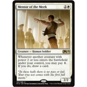 MENTOR OF THE MEEK NM Game Night mtg White - Human Rare - Bild 1 von 1