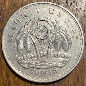 PIECE DE 5 ROUPIES ÎLE MAURICE 1987 MAURITIUS (1043) - Bild 1 von 2