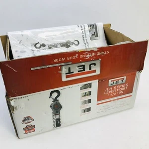 JET JLH SERIES #JLH-150W0-15 LEVER HOIST 1 2/2 TON STOCK NO 376302 - Picture 1 of 9