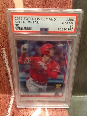 2019 Topps on Demand 3D Shohei Ohtani PSA 10 Angels Dodgers #250 Rookie Cup - Image 1 of 2