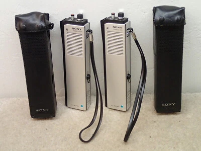 Sony ICB-170 Vintage Walkie Talkie Par Bonito con Estuches Hecho en Japón Foto 1 de 4