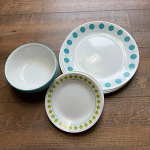 Corelle South Beach Vaisselle Lot de 12 pièces 4 assiettes à dîner, 4 assiettes à pain, 4 bols - Photo 1/12