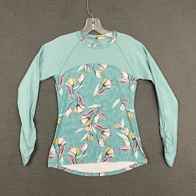 CALIA Top Mujer Pequeño Azul Floral Pullover Manga Larga Entrenamiento Ropa Activa Gimnasio Foto 1 de 4
