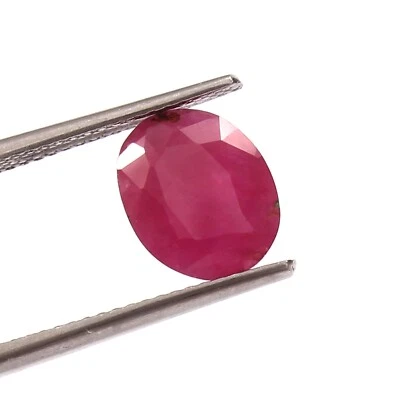3.15 CT Johnson Mines Heated Natural CERTIFIED Ruby Oval Loose Gemstone Cut - Image 1 of 4