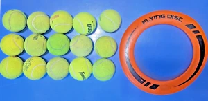 15 used TENNIS BALLS! Great for DOG TOYS, WALKERS & A GIFT! - Picture 1 of 1