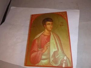 Heiliger Thomas der Apostel Griechisch Katholisch Kirche Holz Plakette - Bild 1 von 8