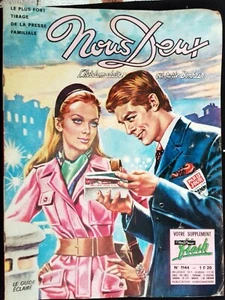 FRANCE  Revue Nous Deux porte Bonheur  1969 Roman-Photo avec LINE RENAUD 1144 - Imagen 1 de 3