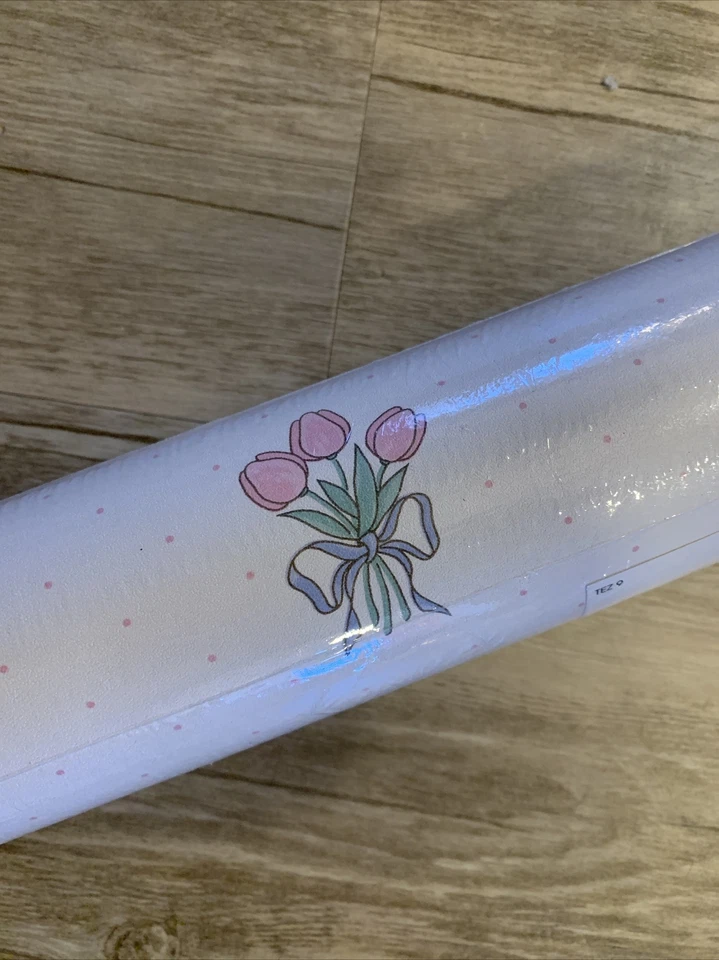 20 世纪 80 年代复古壁纸新卷春花帝国波尔卡圆点粉色摇摆 — 第 1/4 张图片