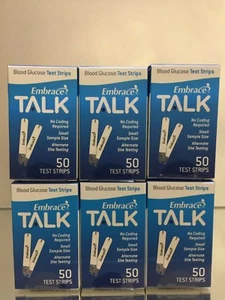 Embrace TALK Blood Glucose Test Strips 300 CT. Omnis EXP 10/2026 FREE SHIPPIN - Picture 1 of 6