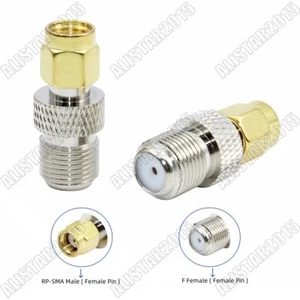 10Pcs of Adapter RP SMA Male Plug to F Type Jack Female Coaxial RF Connector - Picture 1 of 4