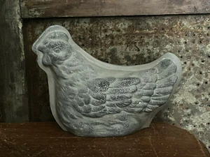 Primitive Antique Tin Metal Style Hen Spring Chicken Chocolate Mold Figurine - Picture 1 of 4
