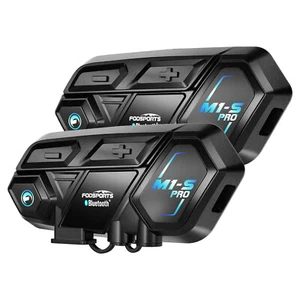 2x Bluetooth Motorcycle Intercom Helmet Headset Motorbike 8 Riders Communication - Picture 1 of 15