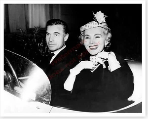 Zsa Zsa Gabor With Race Car Driver Porfirio Rubirosa 8 x 10 Silver Halide Photo - Picture 1 of 1