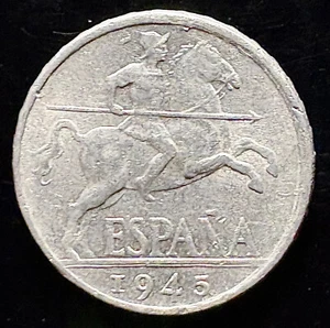 1945 Spain 10 Centimos Aluminum - Picture 1 of 2