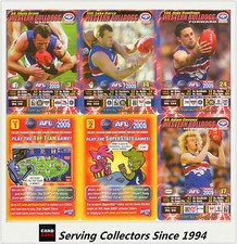 2005 AFL Teamcoach Trading Card How To Play Team set Western Bulldogs (9)##