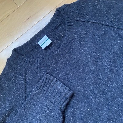 Suéter Columbia Mezcla Lana Para Hombres Sx XL Cuello Redondo Jaspeado Negro Foto 1 de 4