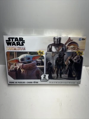 NUEVO | Star Wars The Mandalorian Paquete de 2 rompecabezas Prime 3D conjunto de 500 piezas cada uno  Foto 1 de 2