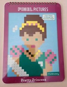 Mudpuppy Pixel Pictures Pretty Princess Color Pixels Reveal Surprise Image - Imagen 1 de 2