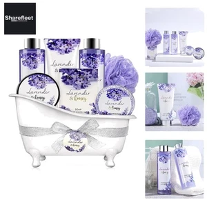 Bade Geschenke für Frauen 8 tlg, Lavendel Geschnkkorb, Wellness Set für Fraue... - Bild 1 von 9