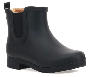 Botín Chelsea de felpa impermeable para mujer, Delridge negro, 8 M - Imagen 1 de 8