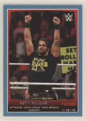 2015 Topps WWE Road to Wrestlemania Wal-Mart Blue Seth Rollins #79 - Image 1 of 2