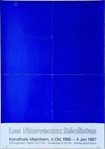 Póster cartel - Les Nouveaux Réalistes - Yves Klein - Kunsthalle Mannheim - 1987 - Imagen 1 de 1