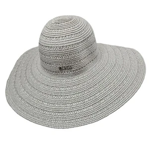 Calvin Klein Women's Large Straw Sun Hat, Pearl White - Picture 1 of 4