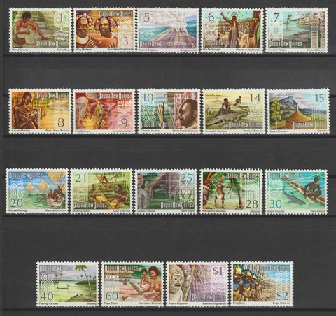 PAPUA NEW GUINEA 1973/ SG 241/59 MNH Cat £7.50 Cover